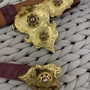Alexis Kirk | Accessories | Snake Skin Belt With 3pc Gold  display picture 3